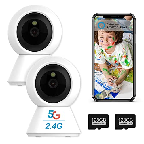 4MP Indoor Security Camera Pet Camera with Phone App 2K 5GHz & 2.4GHz 360°Wireless WiFi Cameras for Baby/Elder/Dog/Pet Motion Detection Audible Alarm Easy Installation Compatible with Alexa