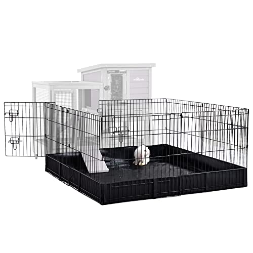 Aivituvin Pet Playpen, Small Animal Cage, Exercise Pen and Enclosure with Waterproof Floor Mat and Door- Package is Extension Playpen ONLY