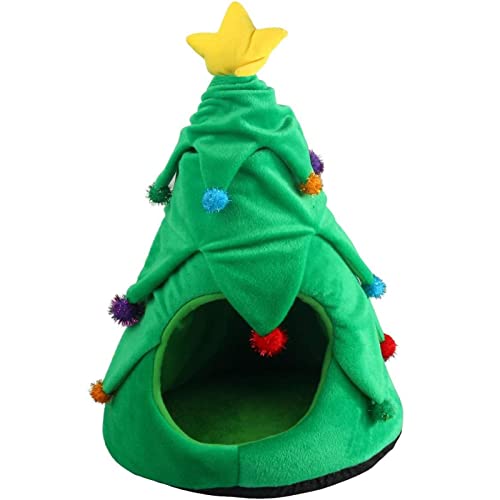 BOANUT Christmas Trees for Cat Owners Cat Bed Christmas Tree Cat Tent House,Green-L