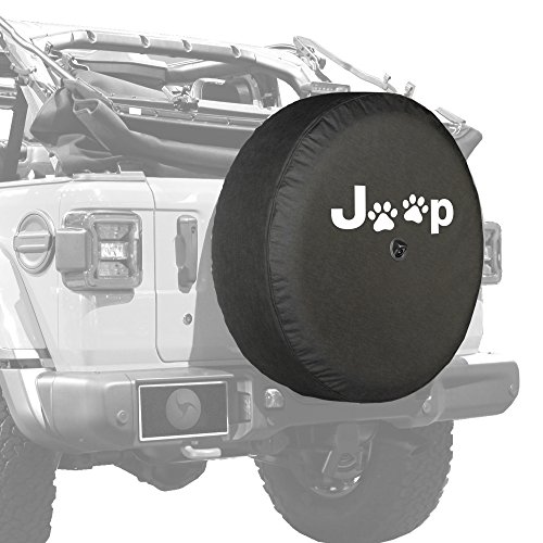 Boomerang® - 32" Soft JL Tire Cover Compatible with Jeep® Wrangler JL (with Back-up Camera) - Sport & Sahara (2018-2020) - Dog Paw Prints