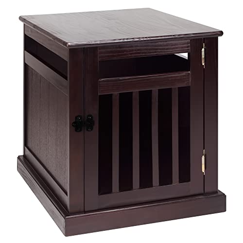 Casual Home Wooden Small Pet Crate, End Table, Espresso,19.5"W x 22.5"D x 22.5"H