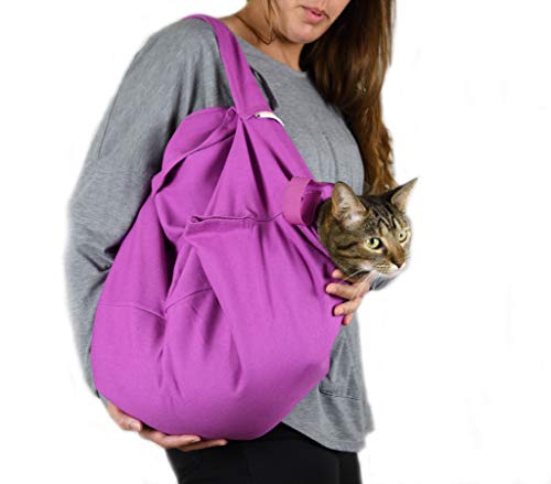 Cat-in-The-Bag Cozy Comfort Carrier X-Large Lavender Cat Bag Pet Carrier for Grooming, Vet Visits, Medication Administration, Dental Care, Bathing, Nail Trimming and Car Travel
