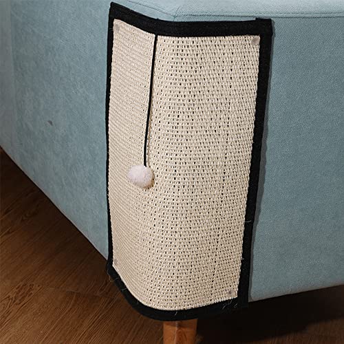 Cat Scratcher Mat Sofa Protector Natural Sisal Cat Scratching Mat Cat Scratch Couch Cover Heavy Duty Couch Guard Easy Installation Scratch Pad for Grinding Claws Protecting Furniture