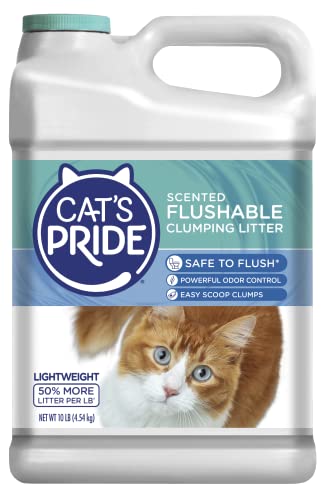 Cat's Pride Lightweight Clumping Cat Litter 10 Pounds, Flushable