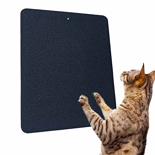 Deapher Cat Scratcher, 14.76×11.02 Inches Cat Scratch Pad with Hanging Hole, Cat Nail File and 1 Peel & Stick Cat Scratching Strip, Scratching Manicure Strips and Scratching Board for Indoor Cats