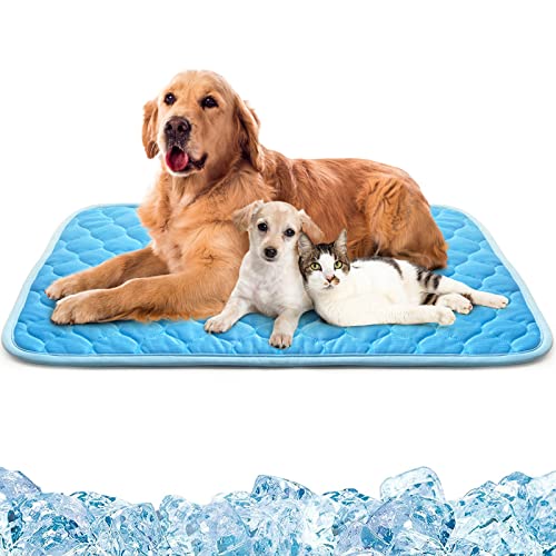 Dog Cooling Mat, No Need to Freeze Or Refrigerate This Cool Pet Pad - Keep Your Pet Cool, Machine Washable.