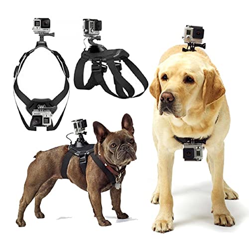 Dog Harness Gopro, Soft and Adjustable Gopro Dog Harness Mount for Large, Medium and Small Dogs Can Be Used for Chest and Back Fixation Suitable for All Models of Gopro Hero