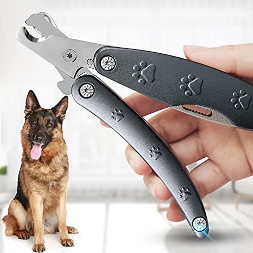 Dog Nail Trimmer for Anxiety Sensitive Dog, Quiet Sharpest Smoothest Dog Nail Clippers for Extra Large Medium Small Size Breed, Heavy Duty Metal Dog Nail Trimmers for All Dogs with Thick Toenail