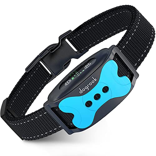 DogRook Bark Collar for Small Dogs - Anti Dog Bark Collar for Large Dog, Automatic Bark Collar for Medium Dogs, No Shock Bark Collar, Dog Bark Collar Rechargeable, Anti Barking Collar for Dogs 8-110lb