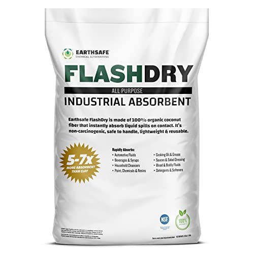 Flashdry 50L Large Industrial Spill Absorbent, Environmentally Friendly, Absorbs More Than Clay or Litter