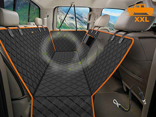 iBuddy XXL Dog Seat Cover for Trucks with Mesh Window Waterproof Dog Truck Hammock Durable Back Seat Cover for Full Size Pickup Trucks Machine Washable X-Large Truck Pet Seat Cover for Dodge Ram 1500