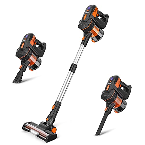 INSE Cordless Vacuum Cleaner, 6-in-1 Lightweight Cordless Vacuum, Powerful Stick Vacuum with 2200mAh Battery Up to 45mins Runtime, Rechargeable Vacuum Cleaner for Hardwood Floors Pet Hair Home Car