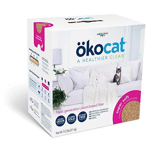 ökocat Super Soft Natural Wood Clumping Litter for delicate paws, Medium