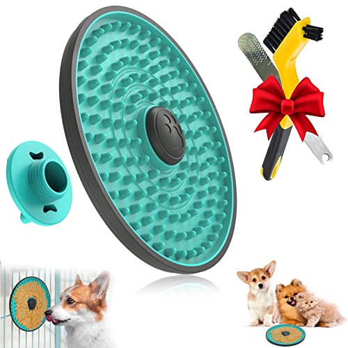 Lick Mat for Dogs, Dog Crate Lick Pads Slow Feeder, Lick Pad Crate Training Toy Crate Lick Plate,Very Suitable Peanut Butter, Treats Yogurt, Bolognese, for Boredom and Anxiety Relief Licking Pad