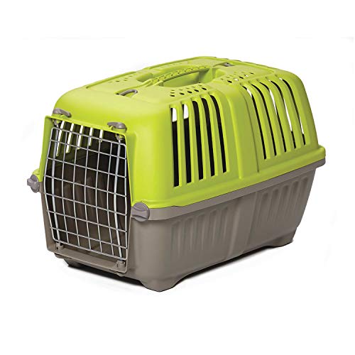 MidWest Homes for Pets Pet Carrier: Hard-Sided Dog Carrier, Cat Carrier, Small Animal Carrier in Green | Inside Dims 17.91L x 11.5W x 12H & Suitable for Tiny Dog Breeds
