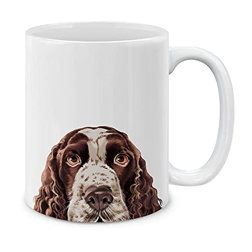 MUGBREW English Springer Spaniel Dog Ceramic Coffee Mug Tea Cup, 11 OZ