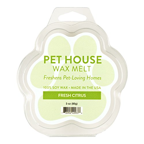 One Fur All 100% Natural Soy Wax Melts in 20+ Fragrances, Pack of 2 by Pet House - Long Lasting Pet Odor Eliminating Wax Melts, Non-Toxic Pet Wax Melts, Made in USA (Fresh Citrus)