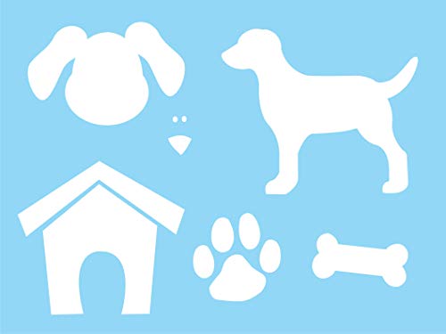 Pet 9"x12" Stencil Dog House Bone Puppy Paw Print Animal Shelter DIY Craft Signs