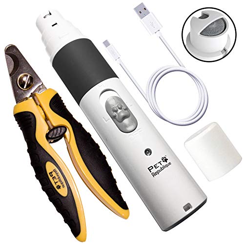 Pet Republique Dog Nail Grinder and Nail Clippers Series Size Option Dogs: Small, Medium, Large Dogs – Dog Claw Trimmer Kit (Clippers+Grinder, Small)