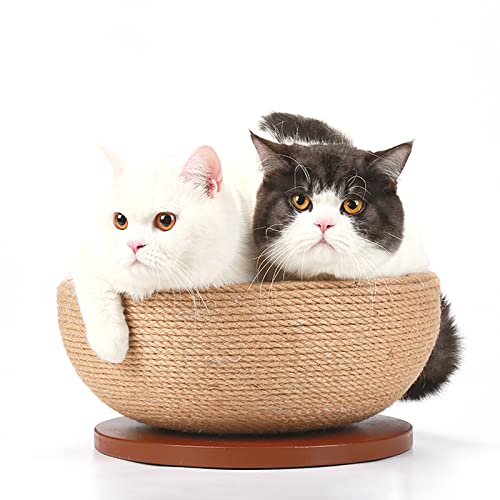 Pet True Friends Cat Scratcher, Φ18*H6 inches Cat Scratchers for Large Cats, Cat Scratching Board, Nature Sisal Modern Cat Scratchers for Indoor Cats, Protect Your Furniture and Exercise Cats(Large)