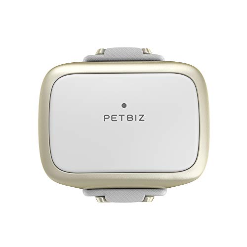 PETBIZ G1-US GPS Pet Tracker, Real-Time Dog/Cat Locator & Activity Monitor, 30 Days Ultra Long-Lasting Battery Lightweight Waterproof pet Finder (White)