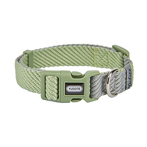 Petiry Skin Friendly Cotton Dog Collar,Super Comfy and Lightweight,Perfect for Puppies or Dogs with Sensitive Skin(S:Neck 10"-14",5/8" Width, Cyan)