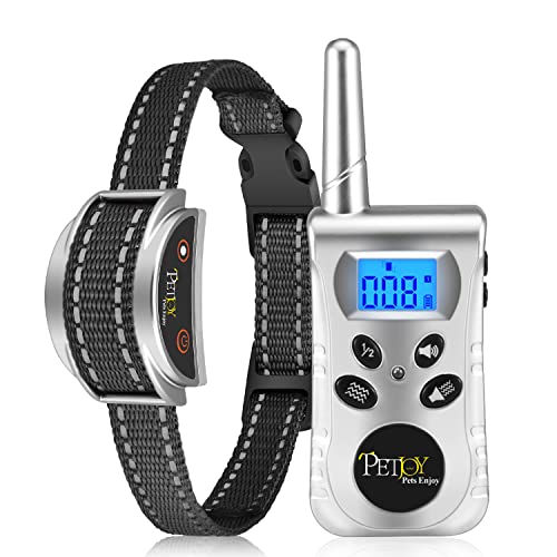 PetJoy Vibrating Dog Collars with Remote, Vibrating Collar No Shock, Vibration Collar for Small Medium Dogs, Beep Vibration Waterproof Dog Collar