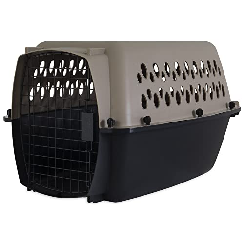 Petmate Vari Dog Kennel 24", Taupe & Black, Portable Dog Crate for Pets 10-20lbs