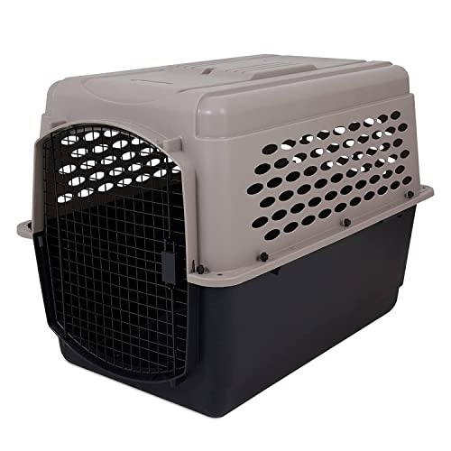 Petmate Vari Dog Kennel 40", Taupe & Black, Portable Dog Crate for Pets 70-90lbs