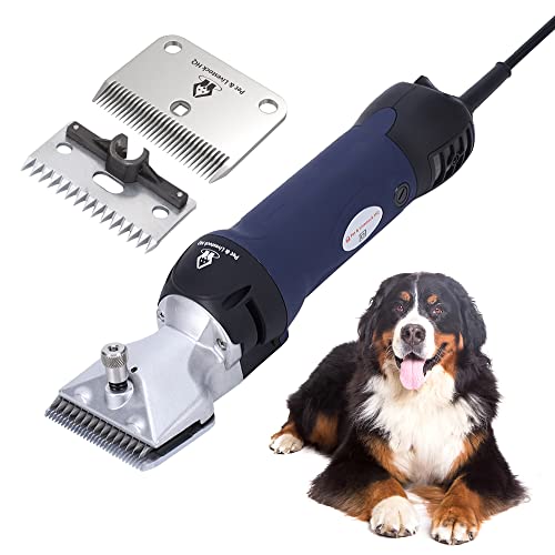 Professional Dog Grooming Clippers for Thick Coats - Dog Shears Heavy Duty Hair Kit - Large Dog Shaver Set - Pet Trimmer for XL Large Dogs, Horses, Farm Livestock