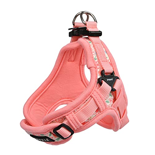 Puppia Spring and Summer Fashion X Type Dog Harness, Indian Pink_Lilac, Medium