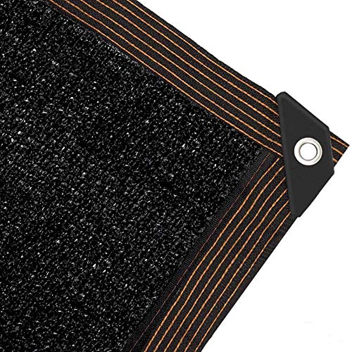 Shade Cloth Sunblock Mesh 6.5FTX6.5FT, Shade Cloth with 16 Aluminum Grommets Easier to Hang, UV Resistant Shade Sun Black Net for Greenhouse Flowers Plants Patio Lawn Mesh, Greenhouse Shade Nets Cloth