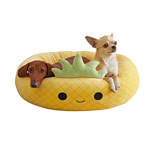 Squishmallows 30-Inch Maui Pineapple Pet Bed - Large Ultrasoft Official Squishmallows Plush Pet Bed