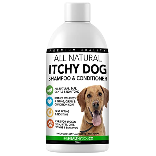 The Healthy Dog Co - Dog Shampoo for Itchy Skin - Dog Shampoo Sensitive Skin - Natural Itch Relief for Dogs - Dog Itchy Skin Treatment - Itchy Skin Relief for Dog - Anti Itch Dog Shampoo - 16oz