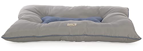 TrustyPup Dura Mat Tufted Pillow Pet Bed, Easy to Clean - Gray, Large