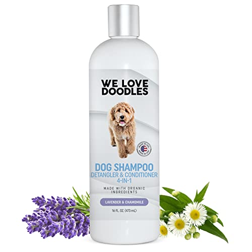 We Love Doodles - Dog Shampoo, Conditioner, and Detangler - Best Shampoo for Goldendoodles and Doodles - Dog Shampoo for Puppies - Grooming, Organic Ingredients, Best Smelling, Made in USA (Lavender)