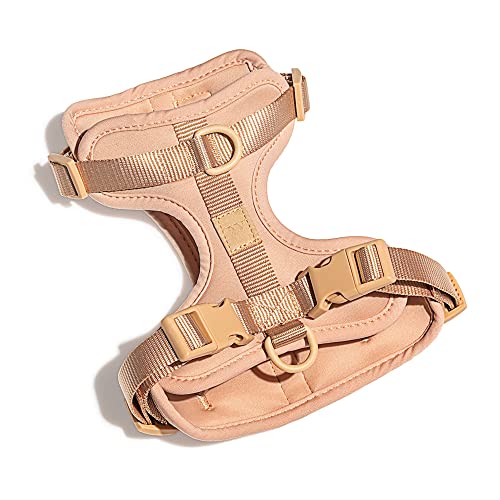 Wild One Dog Harness, The Original No-Pull, Pet Harness with 3 Leash Clips, Adjustable Soft Padded Dog Vest, Comfortable, Stretchy, Size S, Tan