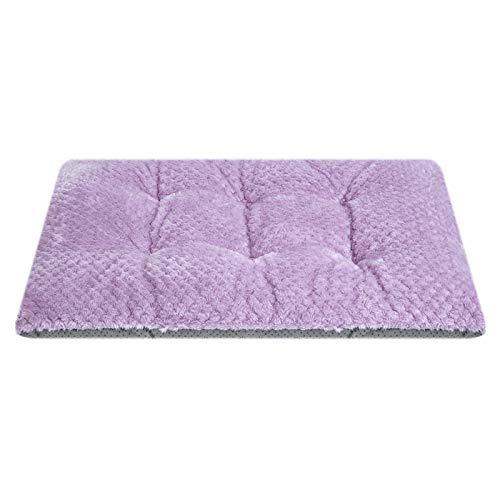 WONDER MIRACLE Fuzzy Deluxe Pet Beds, Super Plush Dog or Cat Beds Ideal for Dog Crates, Machine Wash & Dryer Friendly (15" x 23", S-Lavender)