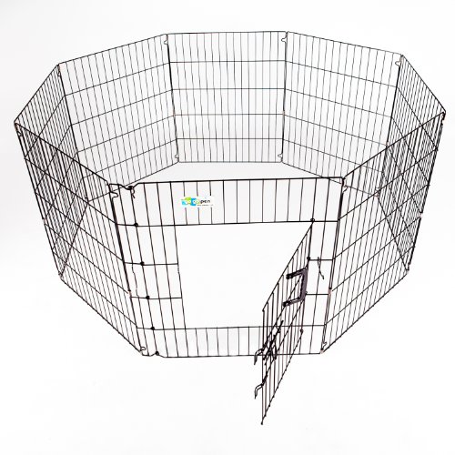 24H x 24" 8 Panel GoGo Gold Zinc Exercise Pen w/Door