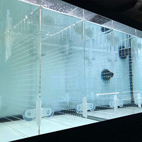 Acrylic Aquarium Divider Kit 5.5/10 / 20L / 20H / 29 / 40B / 55/75 / 125gal Fish Tank with Suction Cups (20gal Long Aqueon)