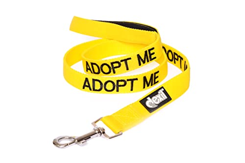 Adopt ME Yellow Color Coded 2 4 6 Foot Padded Dog Leash (New Home Needed) Donate to Your Local Charity (4 Foot Leash)