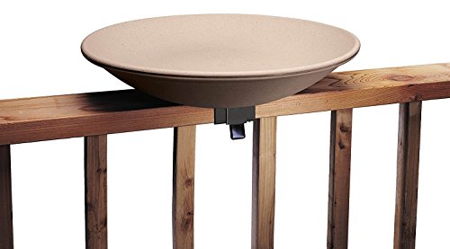 Allied Precision Industries (650) Heated Bird Bath with Mounting Bracket, Light Stone Color, 20" Diameter