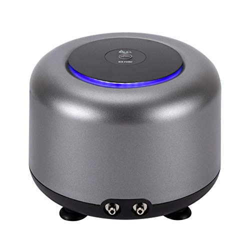 AQQA Aquarium Air Pump,5W 10W Powerful 2 Outlets,Fashion Ultra-Quiet Energy-Saving Oxygen Pump Adjustable 4 Airflow Rate Grades,Freshwater and Marine Fish Tank 10W (up to 600 Gallon