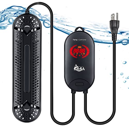 AQQA Aquarium Heater 500W for 66-135 Gallon Submersible Fish Tank Heater 75 Gallon Betta Fish Heater Aquarium Thermostat Heater for Coral Marine & Freshwater Aquarium (500W, 66-135Gal)