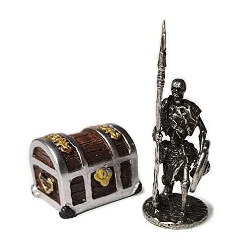 Aquarium Fish Tank Decorations, Decor Accessories Set for Glofish/Betta Fish Bowl, Small Landscape Ornaments for Guppy Fishtank, Figurines of Undead Pirates at the Bottom of the Caribbean, Cupronickel