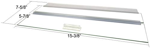 Aquarium Glass Canopies for Aquariums with & Without Center Braces, 5 to 360 Gallon Aquariums. Carefully Select Size and Match Exact Canopy Measurements. (Tank Without Center Brace, 16" L x 8" W)