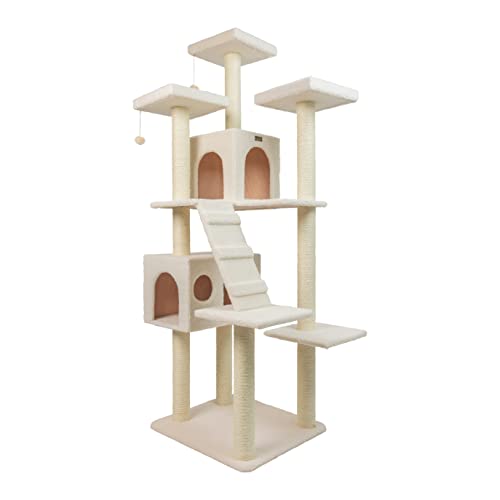 Armarkat Cat Tree Model B7701, Ivory, 36"(L)X31"(W)X77"(H)