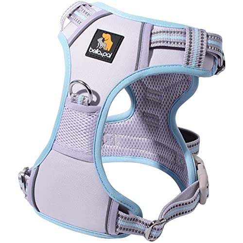 BELLA & PAL Dog Harness for Medium Dogs No Pull, No Choke Front Clip Pet Vest with Easy Control Soft Padded Handle, Adjustable Heavy Duty Reflective Dog Body Harness for medium size dog Training