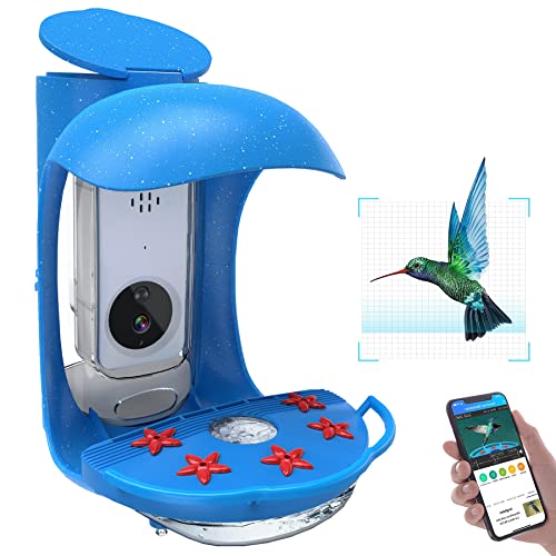 BirdDock Hummingbird Feeder with Camera, Smart Bird Feeder for Hummingbird with APP, Bird Feeder with AI Recognition, Auto-Notification, 1080 HD Live Video for Watching Birds, Bird Gifts for Parent