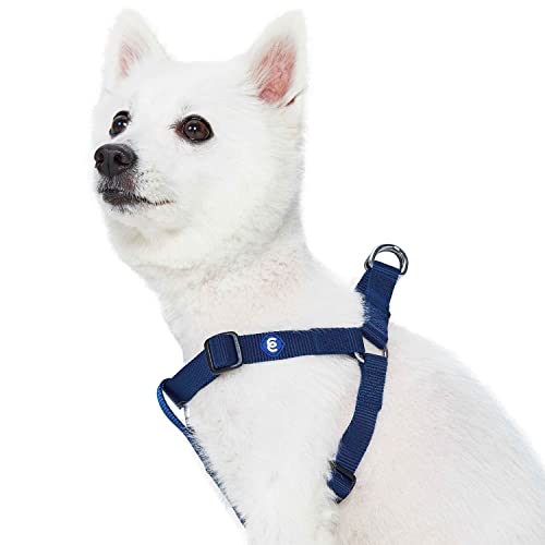 Blueberry Pet Essentials Classic Durable Solid Nylon Step-in Dog Harness, Chest Girth 16.5" - 21.5", True Navy, Small, Adjustable Harnesses for Puppy Boy Girl Dogs